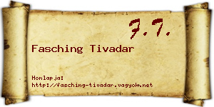 Fasching Tivadar névjegykártya
